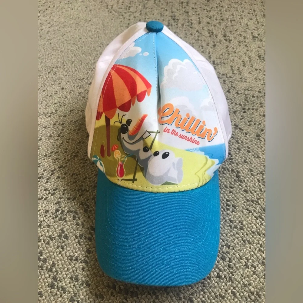 Disney Olaf turquoise & White 'Chillin' Beach' Kid's Baseball Cap